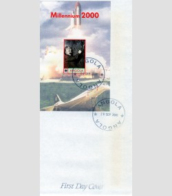 Angola 2000 Einstein Space Concorde  s/s Imperforated in FDC