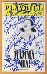 THEATRE CAST SIGNED PLAYBILL MAMMA MIA! 2010 WINTER GARDEN THEATRE