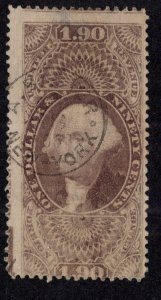 U.S. - R80c - Partial Imprint Single - New York cancel - used (cv 200.00)