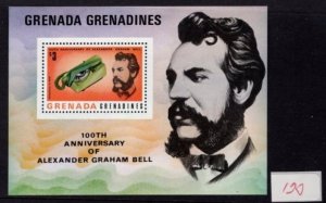 (0120) Grenada Graham Bell $3 Souvenir Sheet and Kenya Telecom S/S
