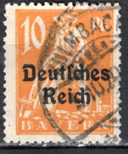 Germany - Bavaria; 1920: Sc. # 257:  Used Single Stamp