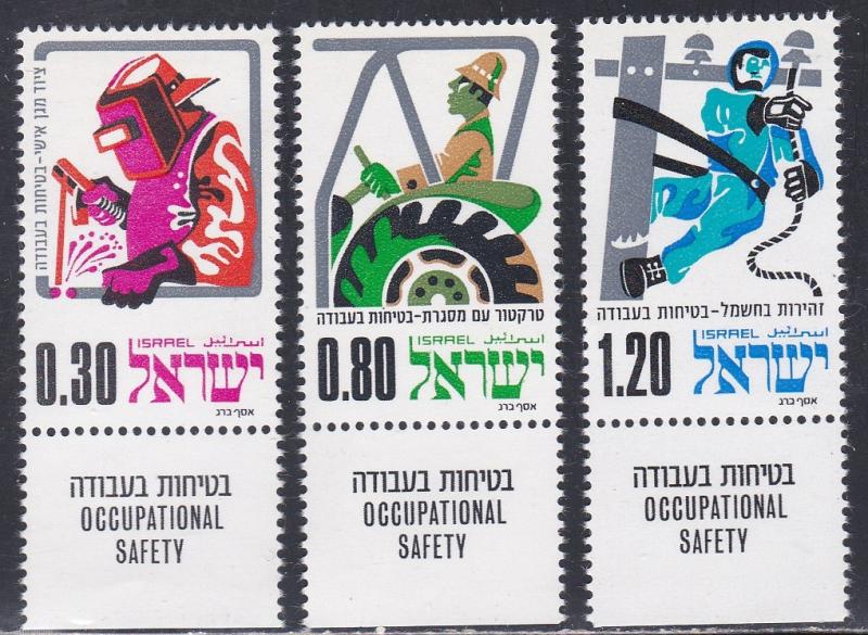 Israel #555-557 MNH with Tabs