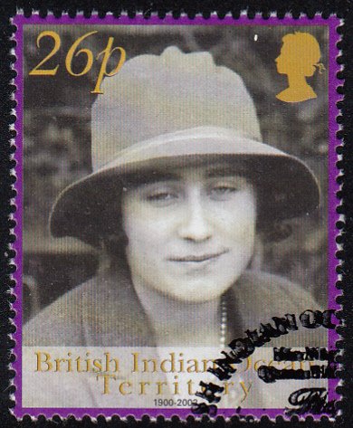 BIOT 2001 used Sc #245 26p Wearing hat (sepia) Queen Mother