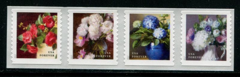 5236a US (49c) Flowers from the Garden SA, MNH strip/4