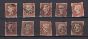 GB QV 1841 1d Red Imperf Unchecked Collection Of 10 BP9026