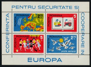 Romania C198 MNH European Security & Cooperation Coference, Map, Birds