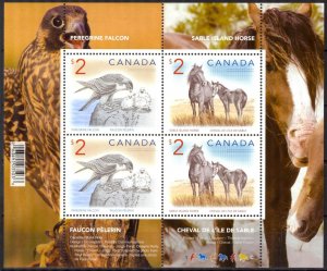 Canada 2005 Birds Peregrine Falcon Sable Island Horse Mi. Bl. 80 MNH