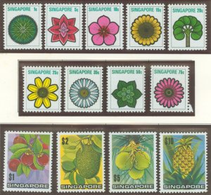 Singapore #189-201 Unused Single (Complete Set)