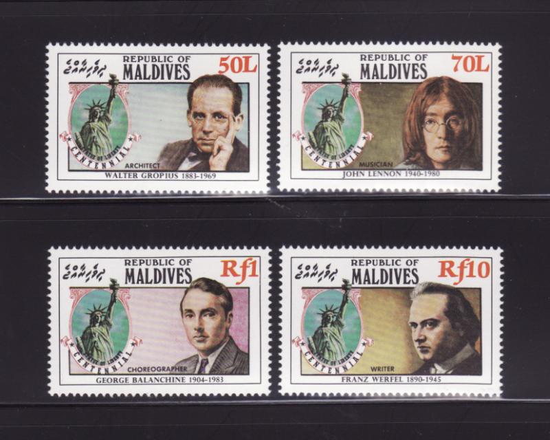 Maldive Islands 1157-1160 Set MNH Statue of Liberty