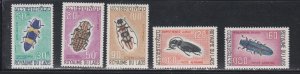 Laos # 171-173, C54-55, Insects, Mint LH, 1/3 Cat.