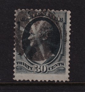 1873 Alexander Hamilton Sc 165 used 30c gray black fancy cancel CV $140 (AE