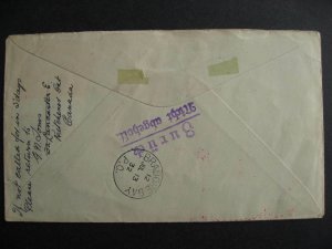 Canada Germany cover return to sender handstamp FFC Ottawa,Bradore Bay Jul 12/32