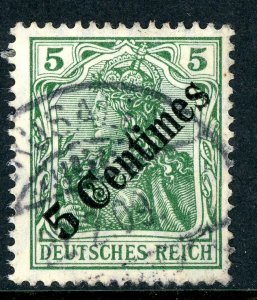 Germany 1908 Offices in Turkey 5 Centimes/5pf Green Scott # 55 VFU P325