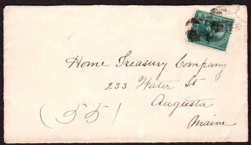 $US Registered Cover, Augusta Maine, Sc#273