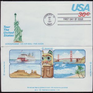 U.S.A. 1981 - Aerogramme-Tourism