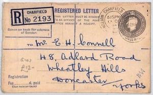 GB Cover GLOS *Charfield Wotton-under-Edge* CDS Postmark Registered 1950 CB200