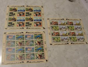 3 UN 1999  Endangered Species Sheets – All MNH