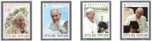 VATICAN CITY 2020 Pontificate of Pope Francis Anniversary; Scott 1735-38; MNH