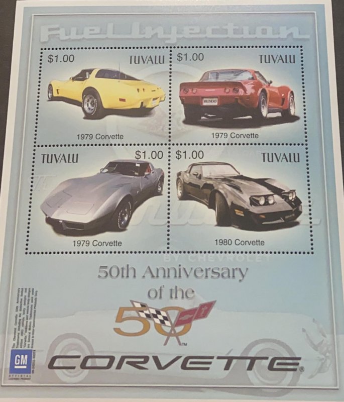 J) 1971 TUVALU, 50TH ANNIVERSARY OF THE CORVETTE, FUELL INYECTION, OLD CARS, SOU
