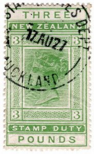 (I.B) New Zealand Revenue : Stamp Duty £3 (1882)