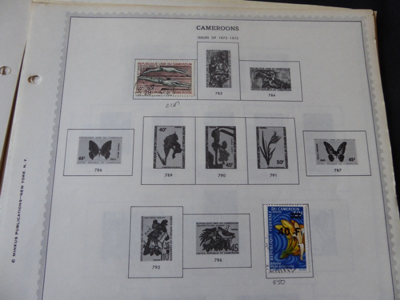 Cameroun 1916-1982 Stamp Collection on Album Pages