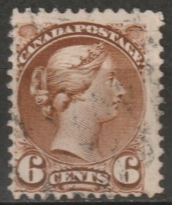 Canada 1872 Sc 39b used perf 11.5x12