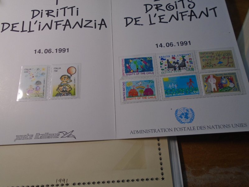 United Nations  New York #  593-94 Geneva  #  203-04  Vienna  #  117-18  MNH