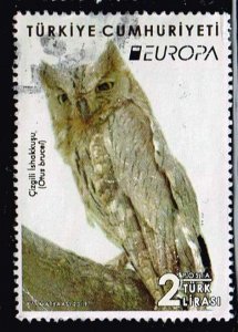 Turkey,Sc.#3653 used Owl: Europa (C.E.P.T.): Pallid Scops-Owl (Otus brucei)