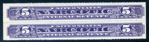 RJA62b pair, 3¢ Narcotic Tax Stamp, MNH, VF, Scott $70