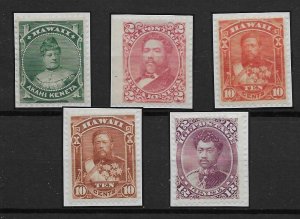 HAWAII 1883-86 Five hinged mint values very - 18556