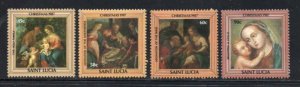 St Lucia Sc 897-900 1987 Christmas stamp set mint NH