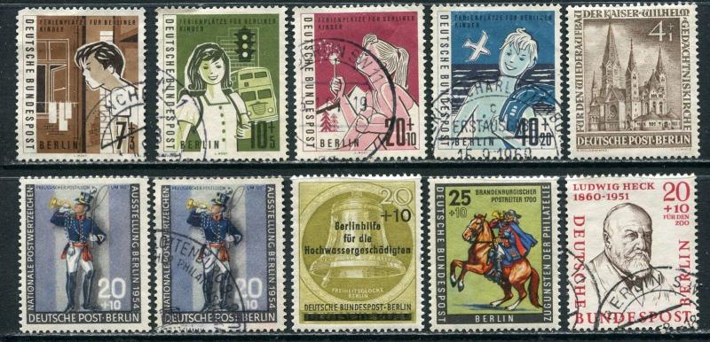 GR Lot 10305 BERLIN Deutsche Post 1953-7 Michel 168 155 158 MNH 106 120 OGHR 193