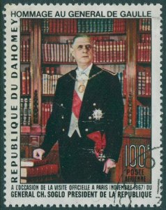 Dahomey 1967 SG309 100f General de Gaulle FU