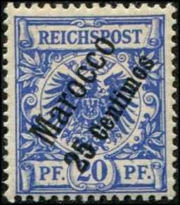 Germany Offices Morocco SC# 4 MH 25 on 20pf