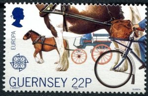 Guernsey  Sc#383 MNH, 22p multi, Europa (C.E.P.T.) 1988 - Transport and Commu...