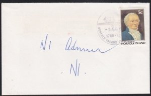 NORFOLK IS 1988 local 5c rate cover - Bicentenary commem pmk...............B1620