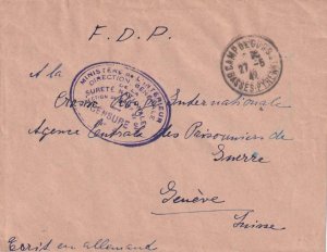 1942, Civilian Refugee in Camp de Gurs, France to Geneva, Switzerland (C4178) 