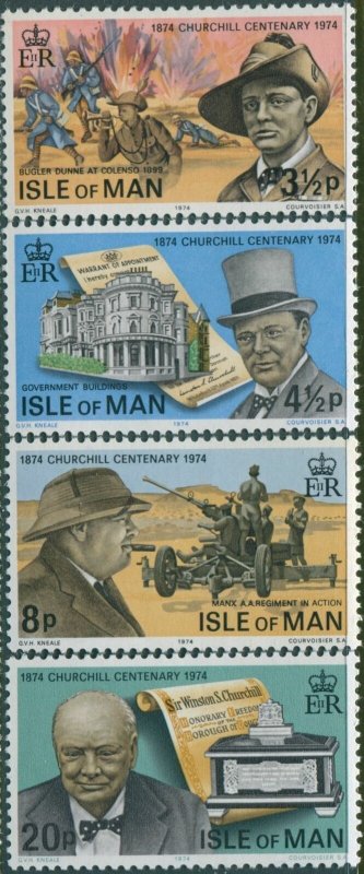 Isle of Man 1974 SG54-57 Sir Winston Churchill set MNH