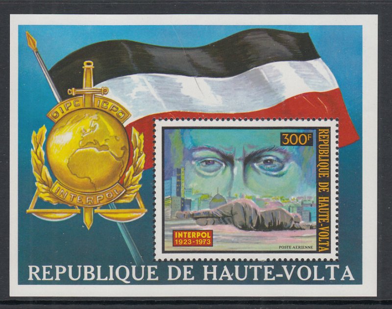 Burkina Faso C170 Interpol Souvenir Sheet MNH VF