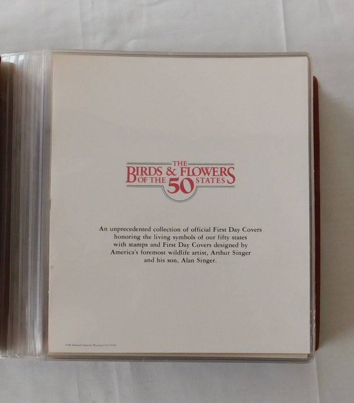 1982 Birds Flowers Of The 50 States First Day Cover Collection Fleetwood Binder