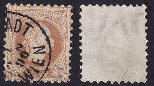Austria - 1877 - Scott #38 - used - Franz Josef - upside-down watermark