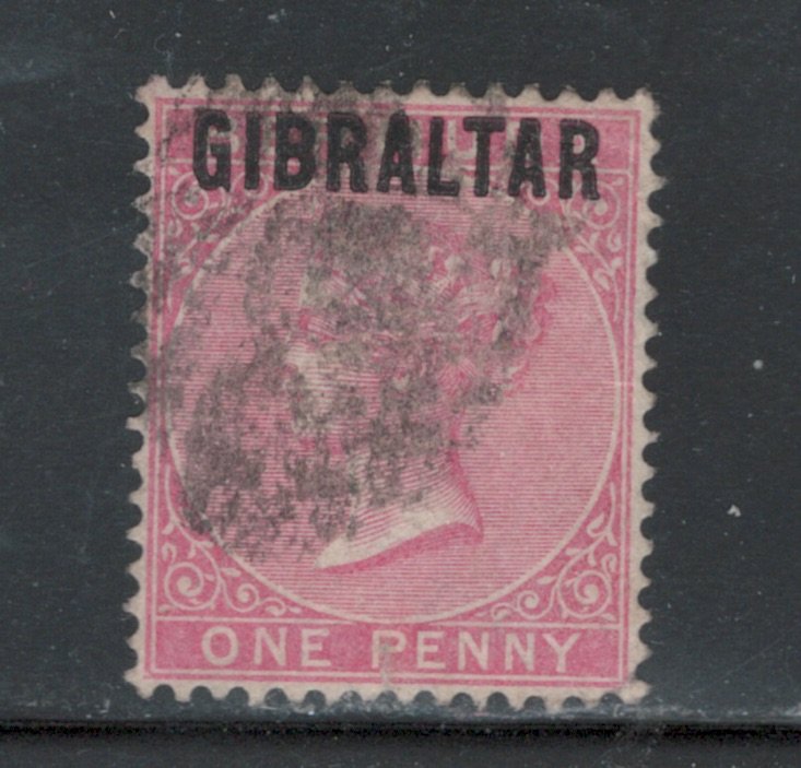 Gibraltar 1886 Queen Victoria 1p Scott # 2 U