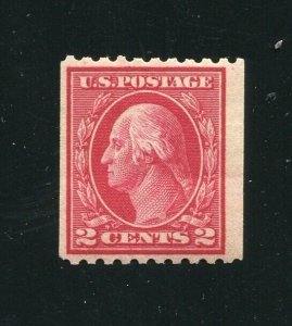 442 Washington 2¢ Coil Stamp Mint Hinged 1914