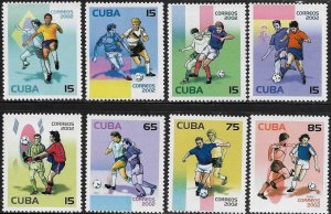 Cuba 2002 World Cup Soccer Champions   SC# 4212-4218 Mint