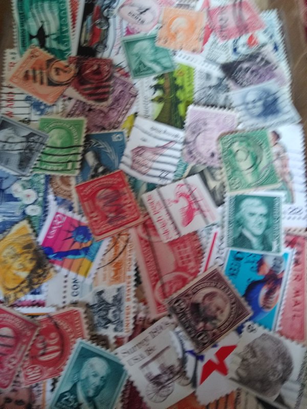 1,000 Used US Stamp Lot Unsearched 93% DIFFERENT! Vintage/Antique Dates Choi