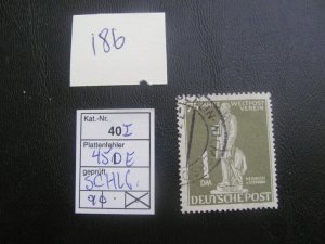 Berlin 1949 Used signed  Schlegel  MI.40I  VF/XF 450 EUROS (186) see description