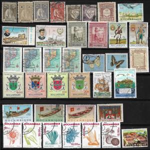 COLLECTION LOT OF 38 MOZAMBIQUE STAMPS 1914-81