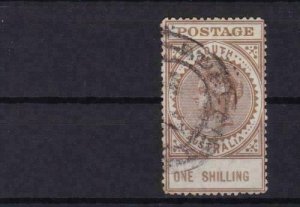 south australia large victoria  used  one shilling  stamp ref r13750