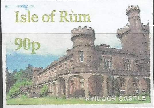 ISLE OF RUM - Kinlock Castle - Imperf Single Stamp - M N H - Private Issue