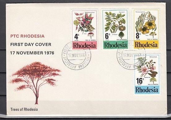 Rhodesia, Scott cat. 371-374. Trees of Rhodesia issue. First day cover.